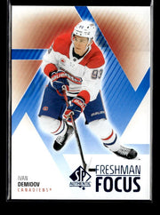 2025-26 Upper Deck SP Authentic Hockey Freshman Focus Blue Rookie Ivan Demidov