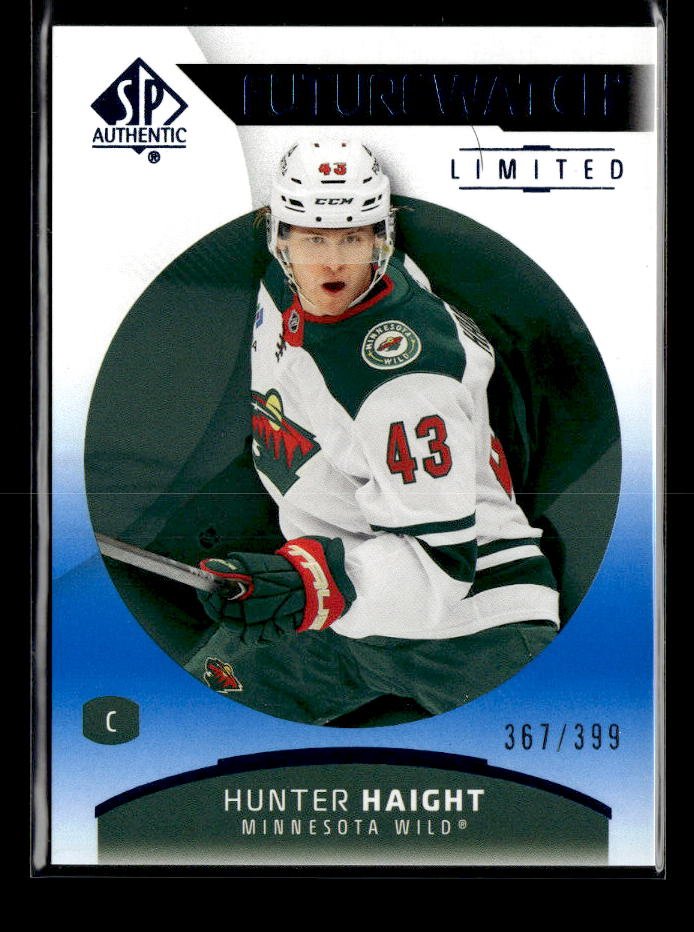 2025-26 UD SP Authentic Future Watch Limited Blue Rookie #182 Hunter Haight /399