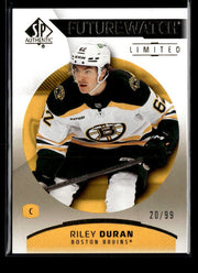 2025-26 UD SP Authentic Hockey Future Watch Limited Gold Rookie Riley Duran /99
