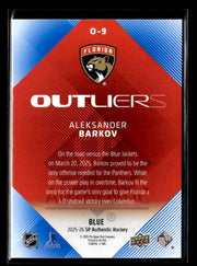 2025-26 Upper Deck SP Authentic Hockey Outliers Blue #O-9 Aleksander Barkov (2)