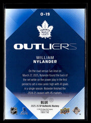 2025-26 Upper Deck SP Authentic Hockey Outliers Blue #O-19 William Nylander (2)