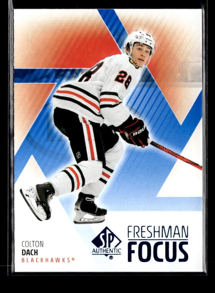 2025-26 SP Authentic Hockey Freshman Focus Blue Rookie FF-44 Colton Dach