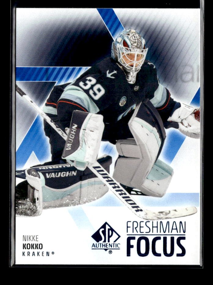 2025-26 Upper Deck SP Authentic Hockey Freshman Focus Blue Rookie Nikke Kokko