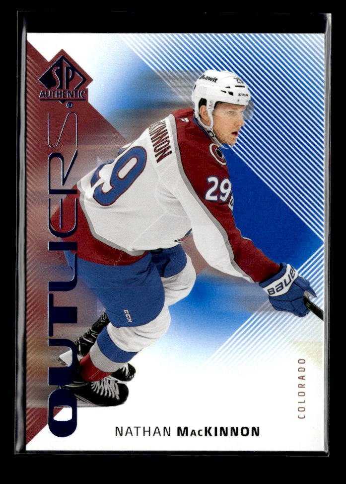 2025-26 Upper Deck SP Authentic Hockey Outliers Blue #O-5 Nathan MacKinnon