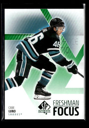 2025-26 Upper Deck SP Authentic Hockey Freshman Focus Green Rookie Cam Lund