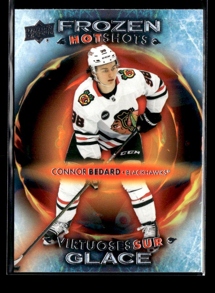 2024-25 UD Tim Hortons Hockey Frozen Hot Shots Virtuose Sur Glace Connor Bedard
