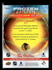 2024-25 UD Tim Hortons Hockey Frozen Hot Shots Virtuose Sur Glace Connor Bedard (2)