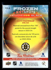 2024-25 Upper Deck Tim Hortons Hockey Frozen Hot Shots #FH-8 David Pastrnak (2)