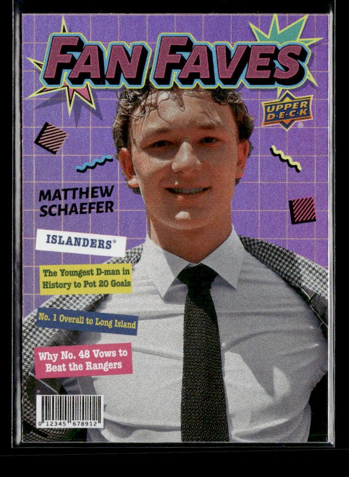2026-27 Upper Deck Series 1 Hockey Fan Faves #FF-7 Matthew Schaefer