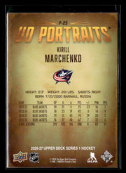 2026-27 Upper Deck Series 1 Hockey UD Portraits #P-25 Kirill Marchenko (2)