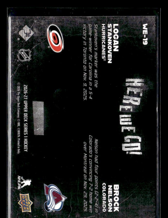 2026-27 Upper Deck Series 1 Hockey Here We Go Logan Stankoven Nelson (2)