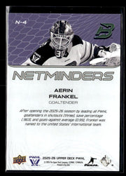 2025-26 Upper Deck PWHL Hockey Netminders #N-4 Aerin Frankel (2)