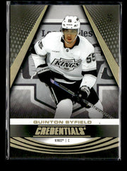 2025-26 Upper Deck Credentials Hockey Gold #84 Quinton Byfield /5