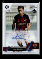 2022-23 Topps Chrome Soccer UCC Refractor Rookie AUTO Fabio Blanco