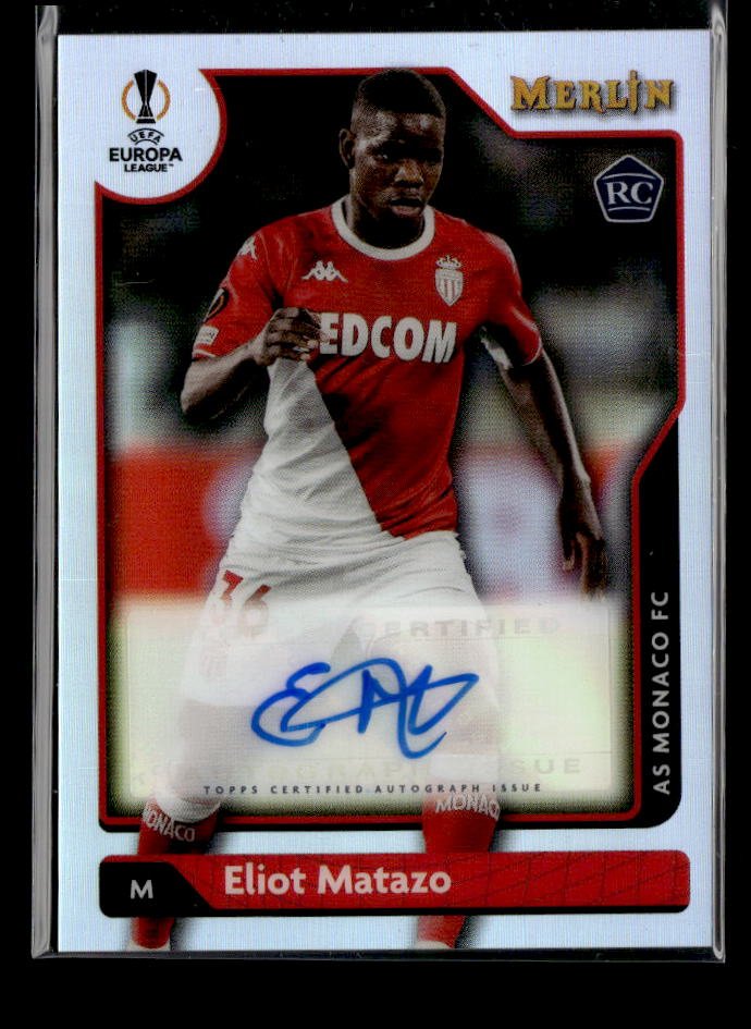 2021-22 Topps Merlin Chrome Soccer Rookie AUTO Refractor Eliot Matazo RC