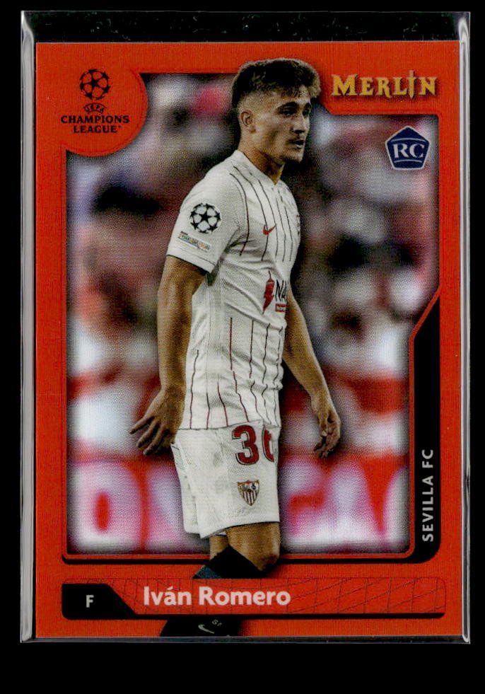 2022 Topps Merlin UEFA Champions League Soccer Orange Rookie Iván Romero RC /25