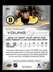 2025-26 Upper Deck Series 2 Hockey Young Guns #496 John Farinacci (2)