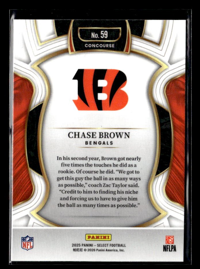 2025 Panini Select Football Concourse #59 Chase Brown (2)