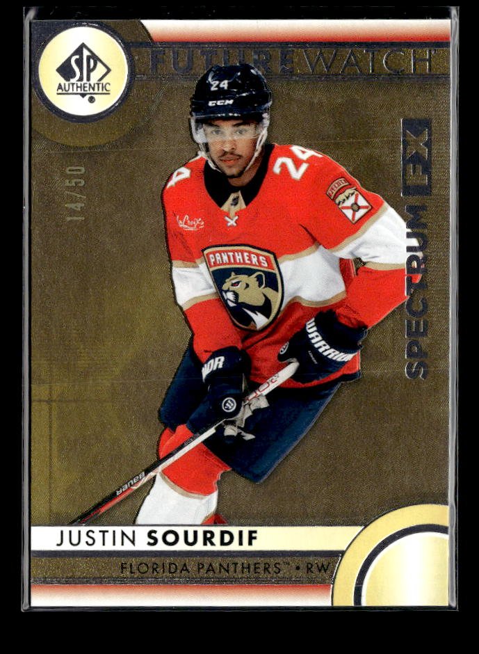 2023-24 Upper Deck SP Authentic Hockey Future Watch Rookie Justin Sourdif /50
