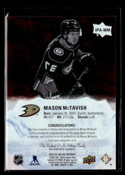 2021-22 Upper Deck Ice Premiere Autographs Rookie AUTO Mason McTavish /49 (2)