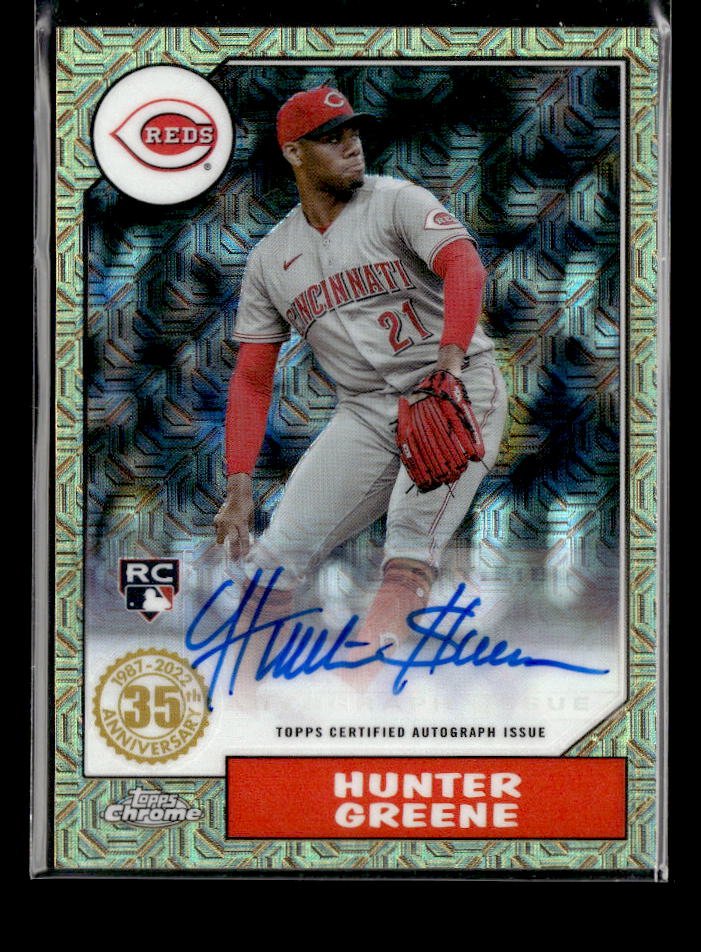2022 Topps Chrome 35th Anniversary Rookie Mojo Refractor AUTO Hunter Greene /149