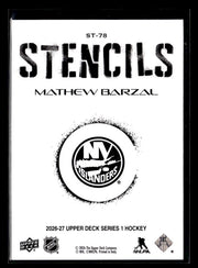 2026-27 Upper Deck Series 1 Hockey Stencils #ST-78 Mathew Barzal (2)