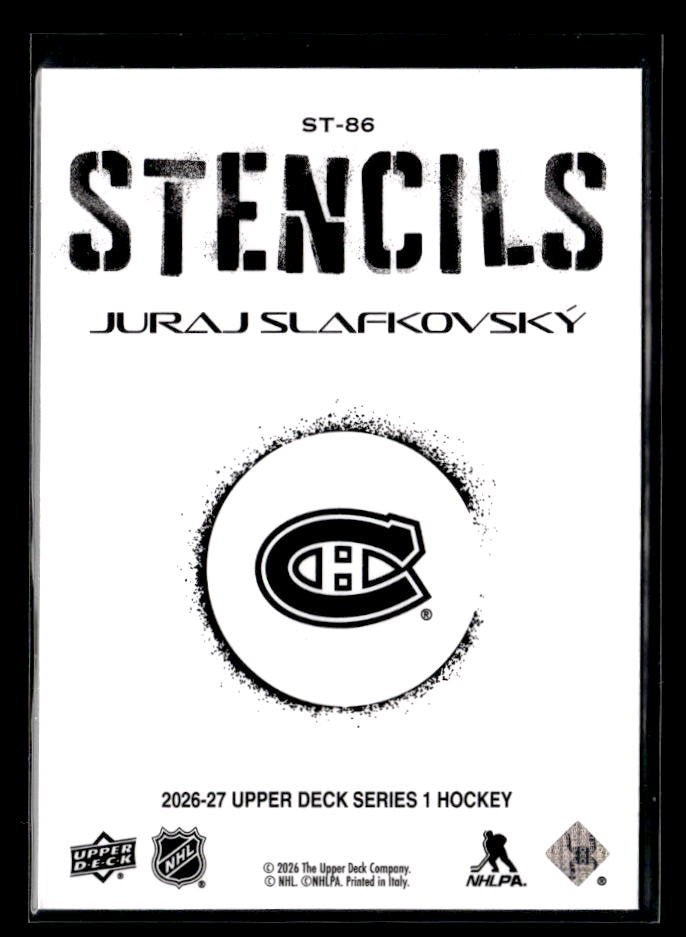 2026-27 Upper Deck Series 1 Hockey Stencils #ST-86 Juraj Slafkovsky (2)