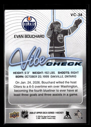 2026-27 Upper Deck Series 1 Hockey Vibe Check #VC-34 Evan Bouchard (2)