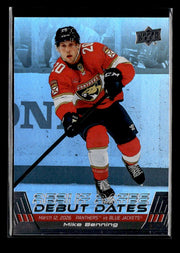 2026-27 Upper Deck Series 1 Hockey Debut Dates #DD-18 Mike Benning