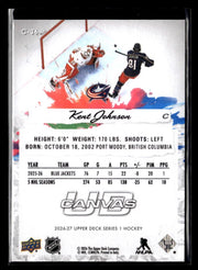 2026-27 Upper Deck Series 1 Hockey Canvas #C-36 Kent Johnson (2)