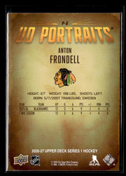 2026-27 Upper Deck Series 1 Hockey UD Portraits #P-5 Anton Frondell (2)