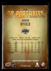 2026-27 Upper Deck Series 1 Hockey UD Portraits #P-16 Quinton Byfield (2)