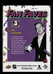 2026-27 Upper Deck Series 1 Hockey Fan Faves #FF-11 Leo Carlsson (2)
