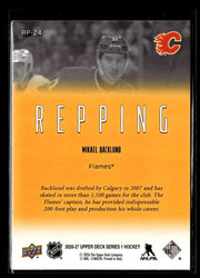 2026-27 Upper Deck Series 1 Hockey Repping #RP-24 Mikael Backlund (2)