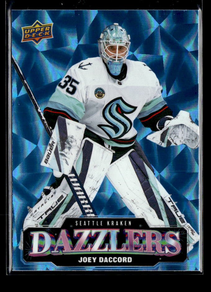 2026-27 Upper Deck Series 1 Hockey Dazzlers Blue #DZ-8 Joey Daccord