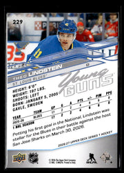 2026-27 Upper Deck Series 1 Hockey Young Guns Rookie #229 Theo Lindstein (2)
