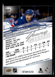 2026-27 Upper Deck Series 1 Hockey Young Guns Rookie #239 Drew Fortescue (2)