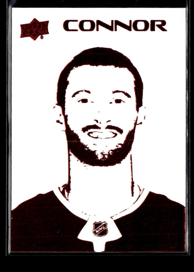 2026-27 Upper Deck Series 1 Hockey Stencils Red #ST-19 Kyle Connor /999