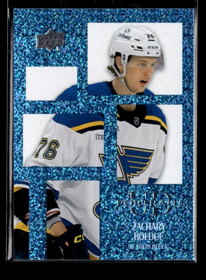 2024-25 Upper Deck Series 2 Hockey Portraits Speckled #P-55 Zachary Bolduc