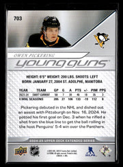 2024-25 Upper Deck Extended Series Hockey Young Guns Rookie #703 Owen Pickering (2)
