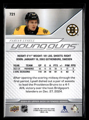 2024-25 Upper Deck Extended Series Hockey Young Guns Rookie #721 Fabian Lysell (2)