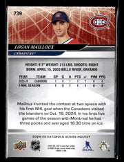 2024-25 Upper Deck Extended Series Hockey 1st RoundRookie Logan Mailloux RC (2)