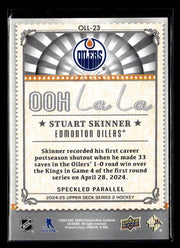 2024-25 Upper Deck Series 2 Hockey OOH La La Speckled #OLL-23 Stuart Skinner (2)