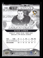 2024-25 Upper Deck Extended Series Young Guns Canvas B & W Nathan Clurman (2)