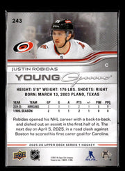 2025-26 Upper Deck Series 1 Hockey Young Guns Rookie #243 Justin Robidas (2)