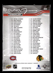 2025-26 UD Series 1 Hockey Young Guns Checklist #250 Demidov / Levshunov (2)