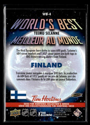 2023-24 Upper Deck Tim Hortons Hockey World's Best #WB-4 Teemu Selanne (2)