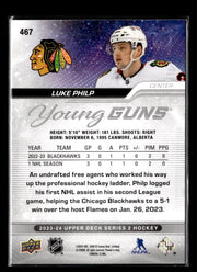 2023-24 Upper Deck Series 2 Hockey Young Guns Rookie #467 Luke Philp (2)
