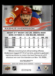 2025-26 Upper Deck Series 1 Hockey Outburst #23 Rasmus Andersson (2)