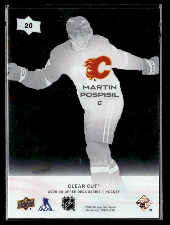 2025-26 Upper Deck Series 1 Hockey Clear Cut #20 Martin Pospisil (2)